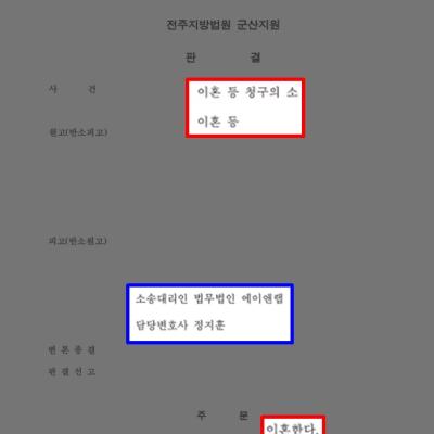 유책배우자가 제기한 이혼 소송 방어 성공 및 의뢰인 이혼 위자료 소송 승소